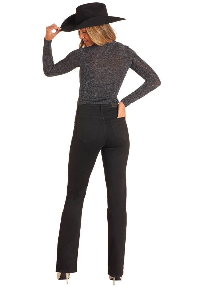 Panhandle Slim Womens Black Turtleneck Top