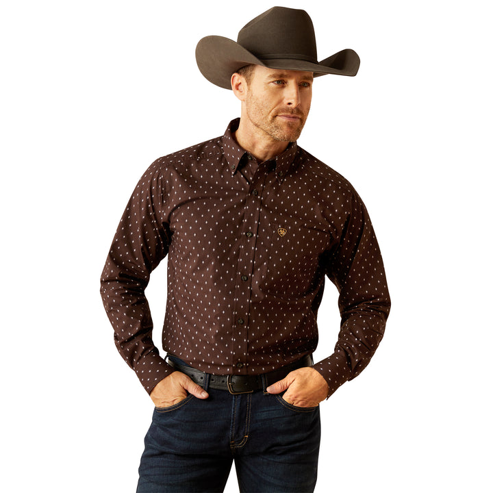 Ariat Mens Brown Chance Fitted Shirt