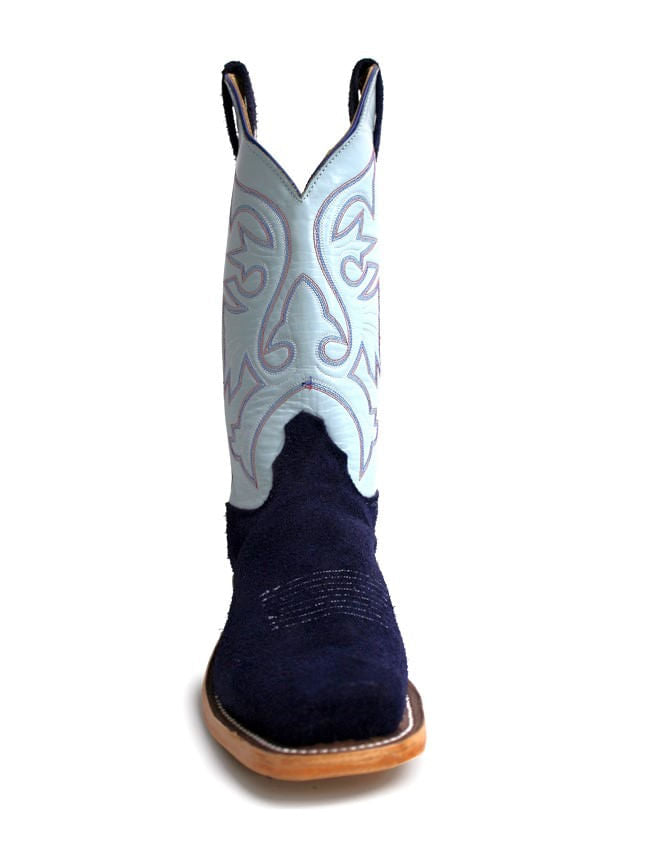 Olathe Mens Royal Blue Wyoming Roughout Boots