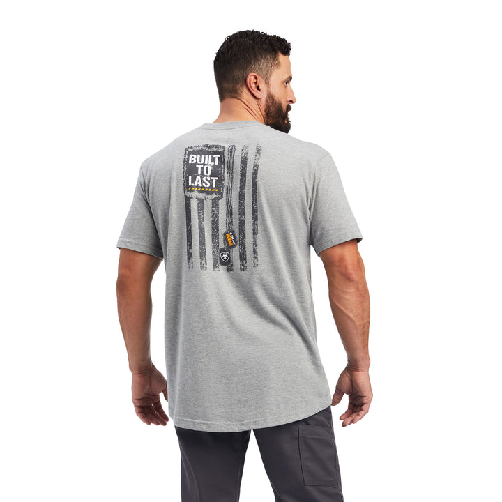 Ariat Mens Rebar Grey Short Sleeve Shirt