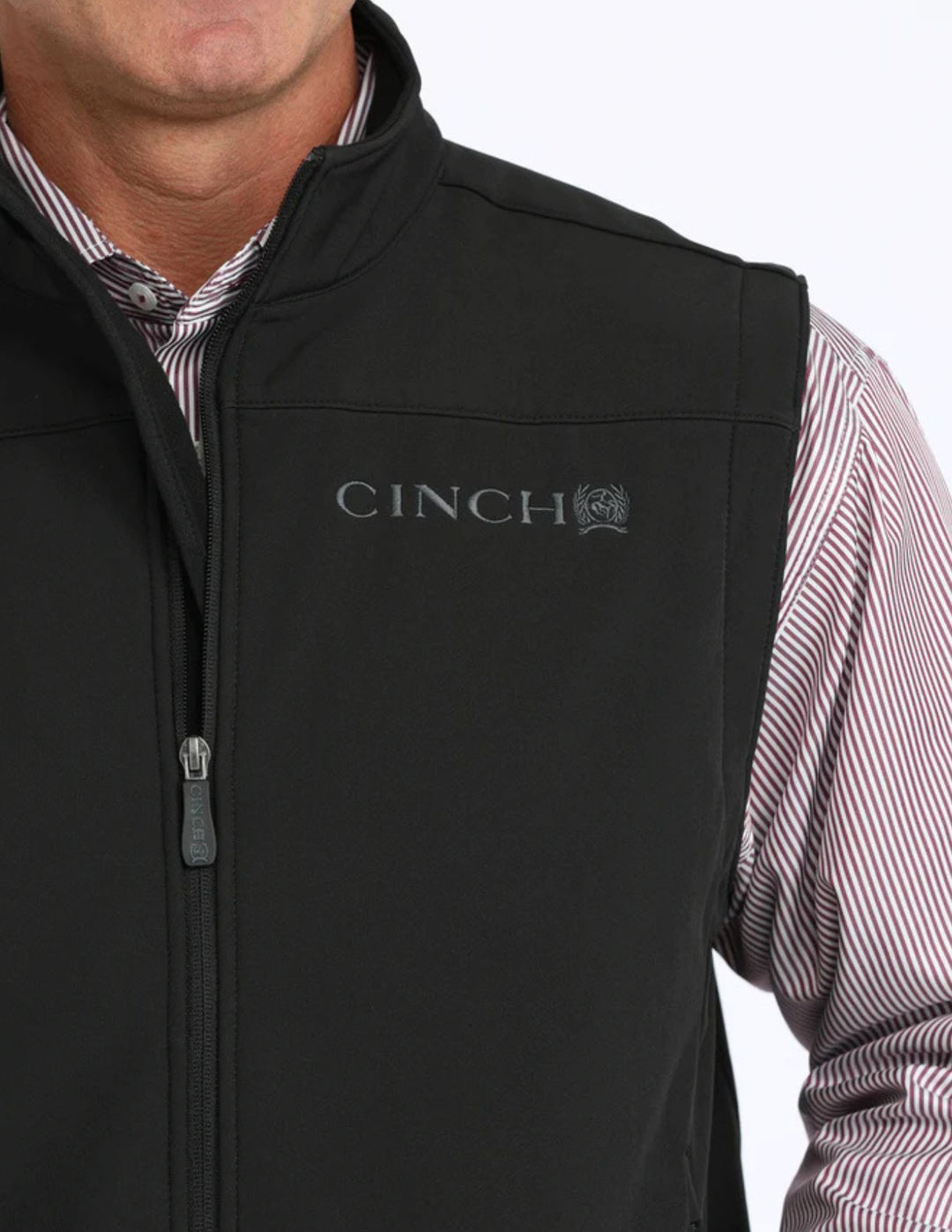Cinch Mens Black Logo Bonded Vest