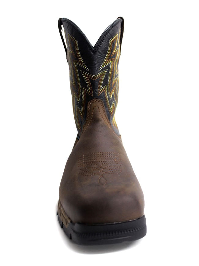 Mens Ariat Rebar Flex H2O Dark Brown Soft Toe Boots