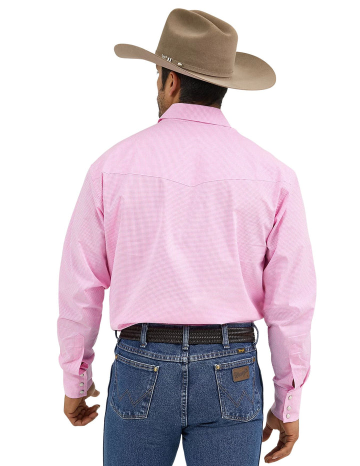 Wrangler Mens Bucking Cancer Western Snap Shirt