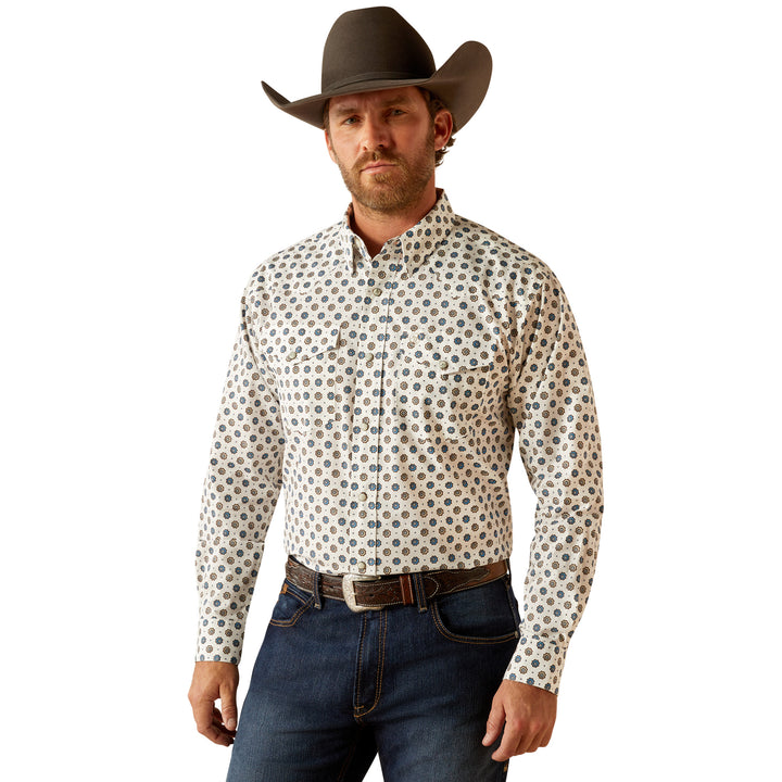 Ariat Mens White Warren Classic Fit Shirt