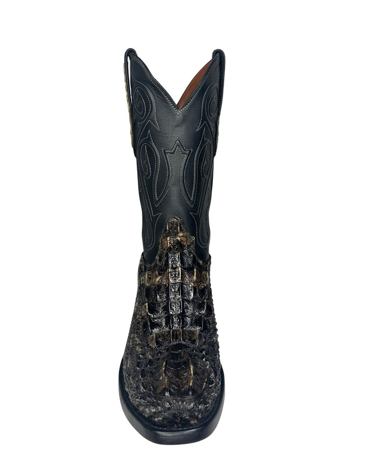 Black Jack Mens The Alamo Natural Hornback Alligator Boots