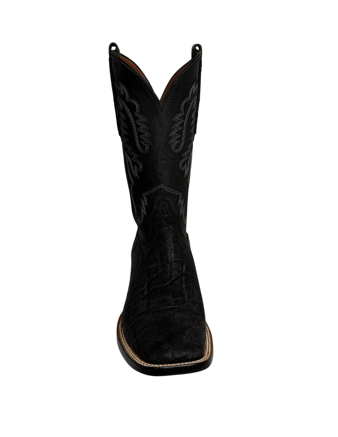 Mens Black Jack Black Square Toe Elephant Boots