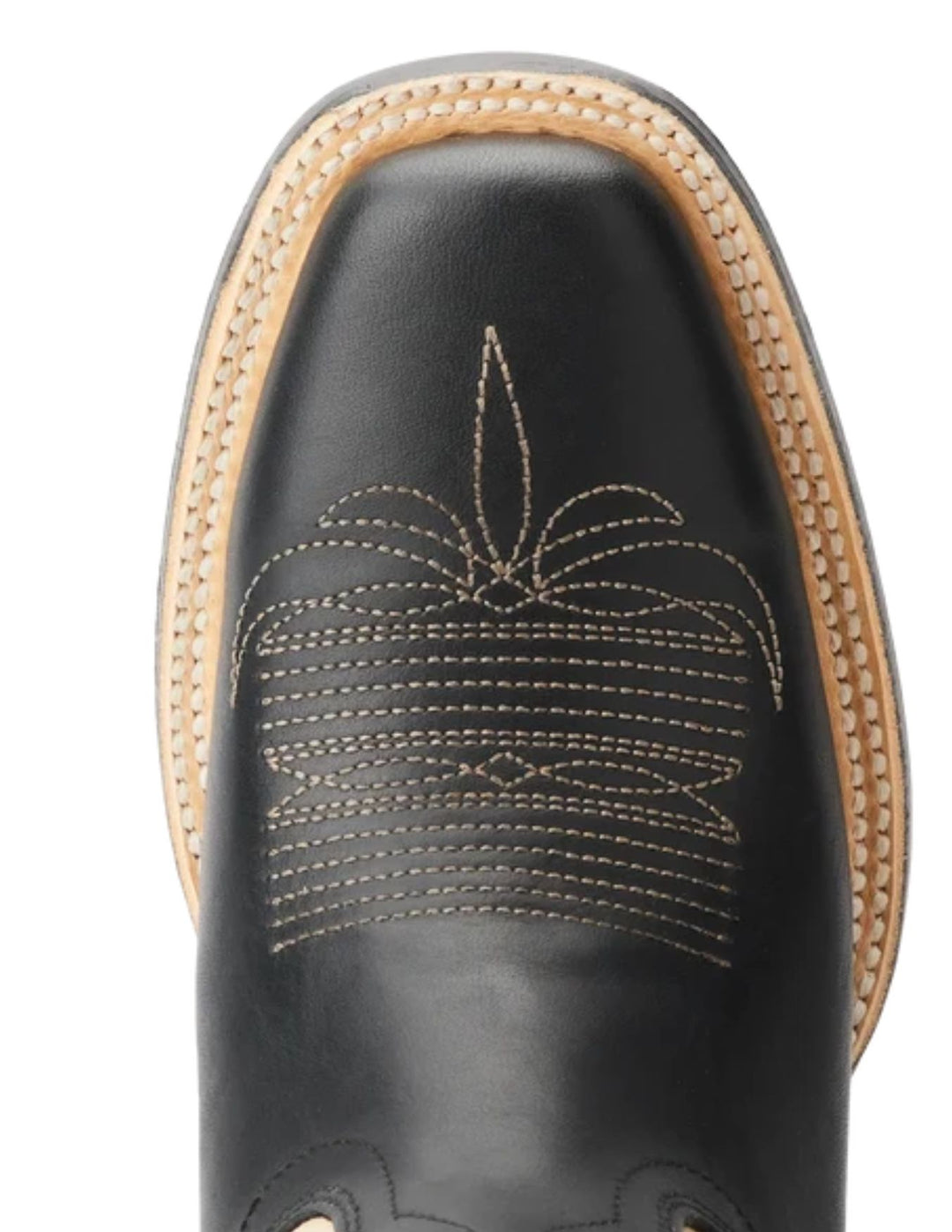 Lane Womens Jet Black and Pale Ivory Square Toe Boots