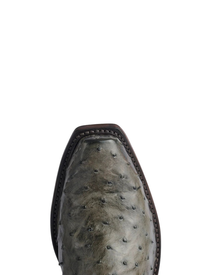 Lucchese Mens Elgin Grey Ostrich Boots
