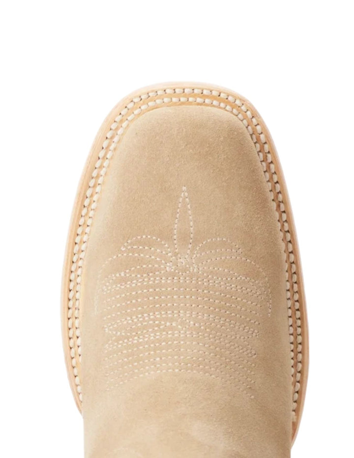 Lane Womens Latte Suede and Burnt Caramel Square Toe Boots