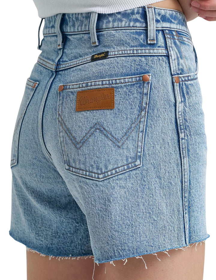 Wrangler Womens Denim  Mid-Length Cowboy Shorts