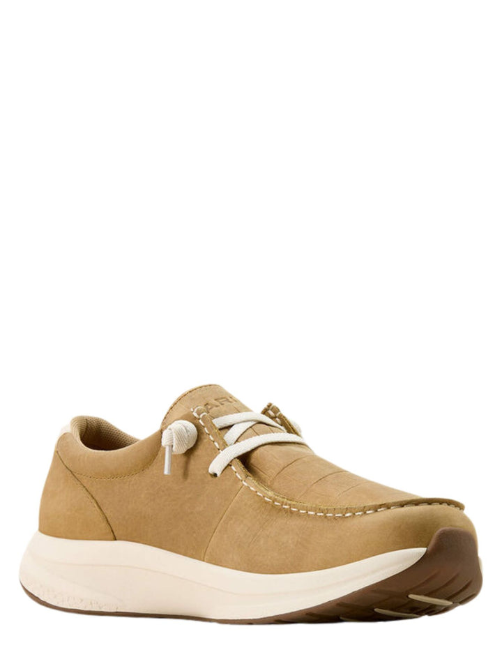 Ariat Mens Light Tan Croc Print Buckeye Waterproof Shoes