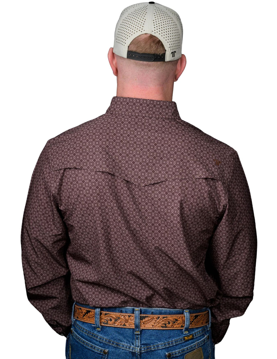 Ferrell Mens The Silas in Brown Long Sleeve Shirt