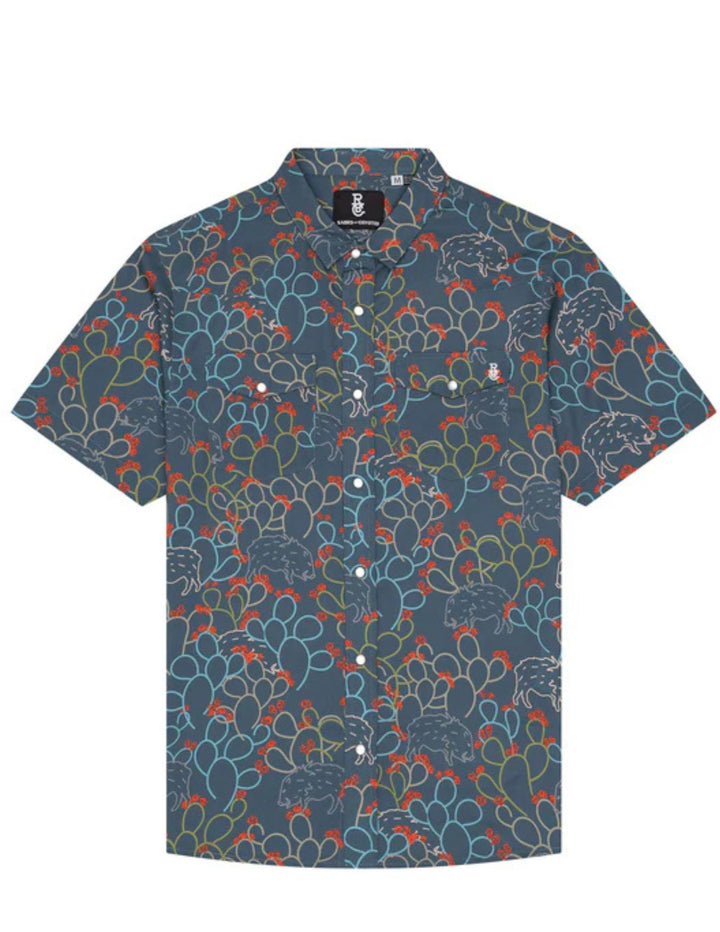 Raised By Coyotes Mens Javelina Paradise Pearl Snap Shirt