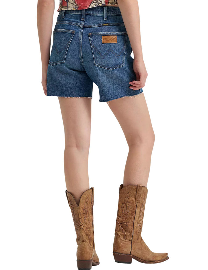 Wrangler Womens Denim Mid-Length Cowboy Shorts
