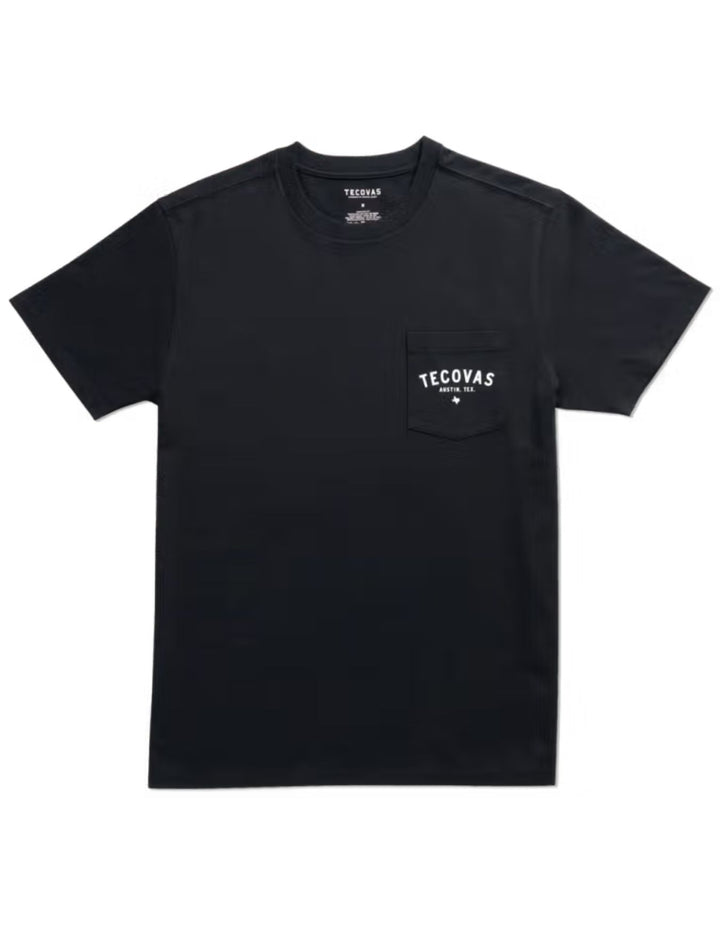 Tecovas Mens Fine Makers Black Pocket T-Shirt