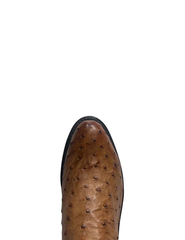 Lucchese Mens Luke Barnwood Ostrich Round Toe Boots