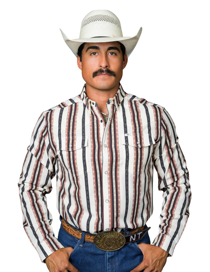 Ferrell Mens The Wayne Long Sleeve Snap Shirt