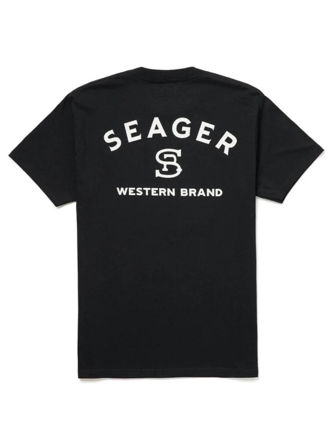 Seager Mens Black Branded Tee