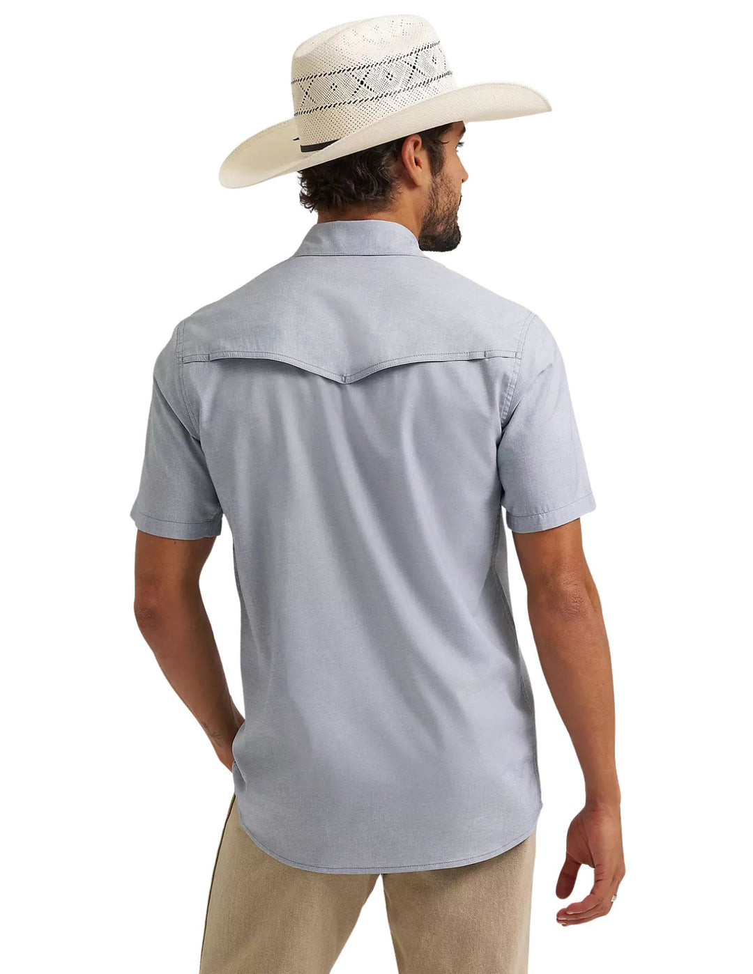 Wrangler Mens Grey All Terrain Gear Drover Short Sleeve Utility Shirt
