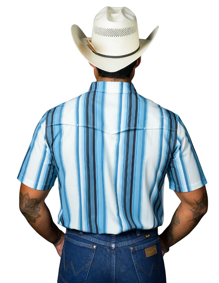 Ferrell Mens The Harrison Blue Short Sleeve Shirt