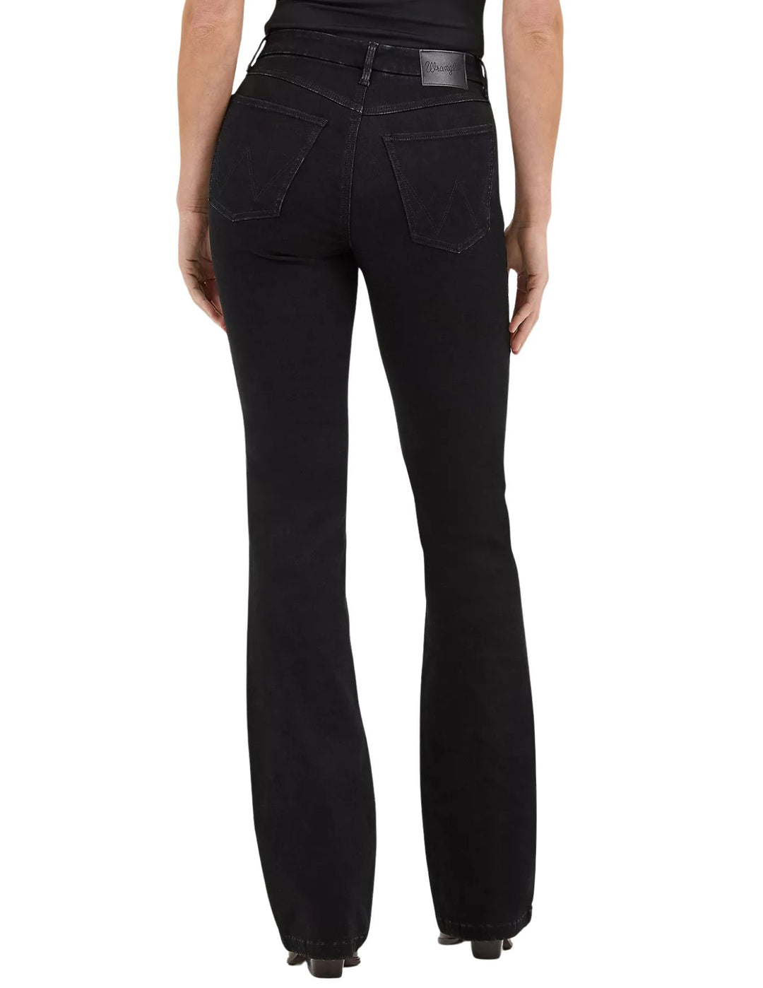 Wrangler Womens Black Bespoke High Rise Bootcut Jeans