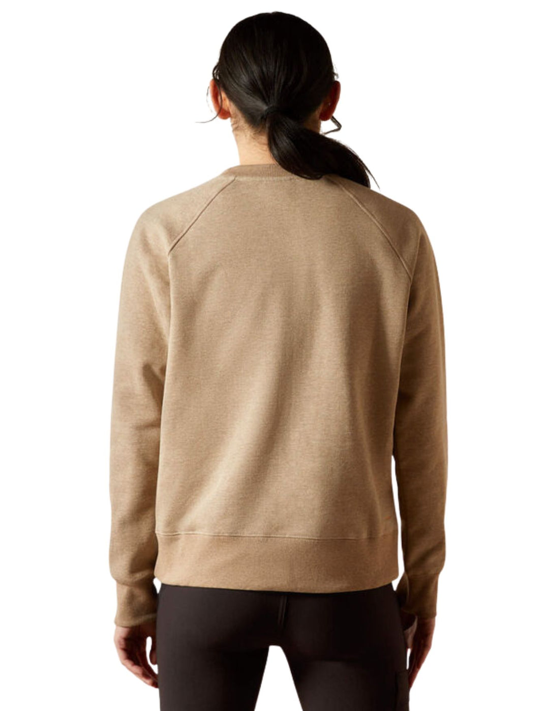 Ariat Womens Oatmeal Heather Rebar Lightweight Fleece Sweatshirt