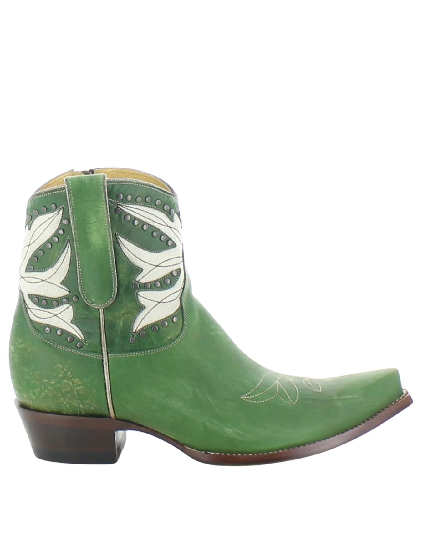 Old Gringo Womens Yippee Ki Yay Amity Green Crackled White Boots
