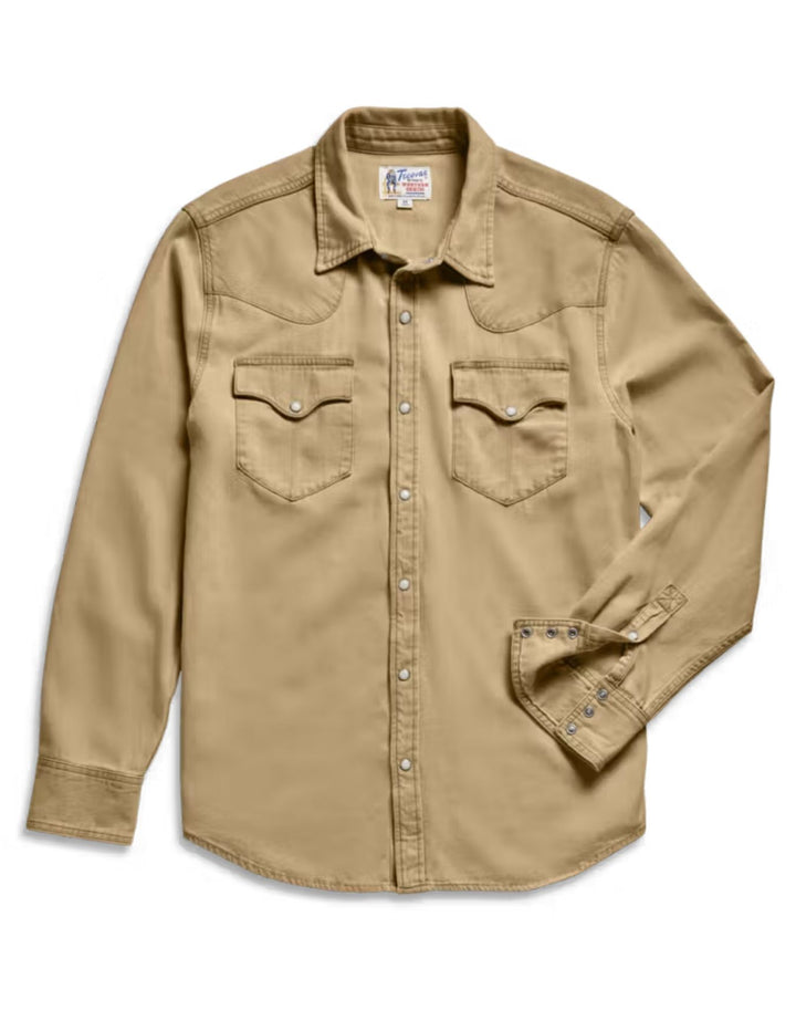 Tecovas Mens Corlander Denim Long Sleeve Pearl Snap Shirt