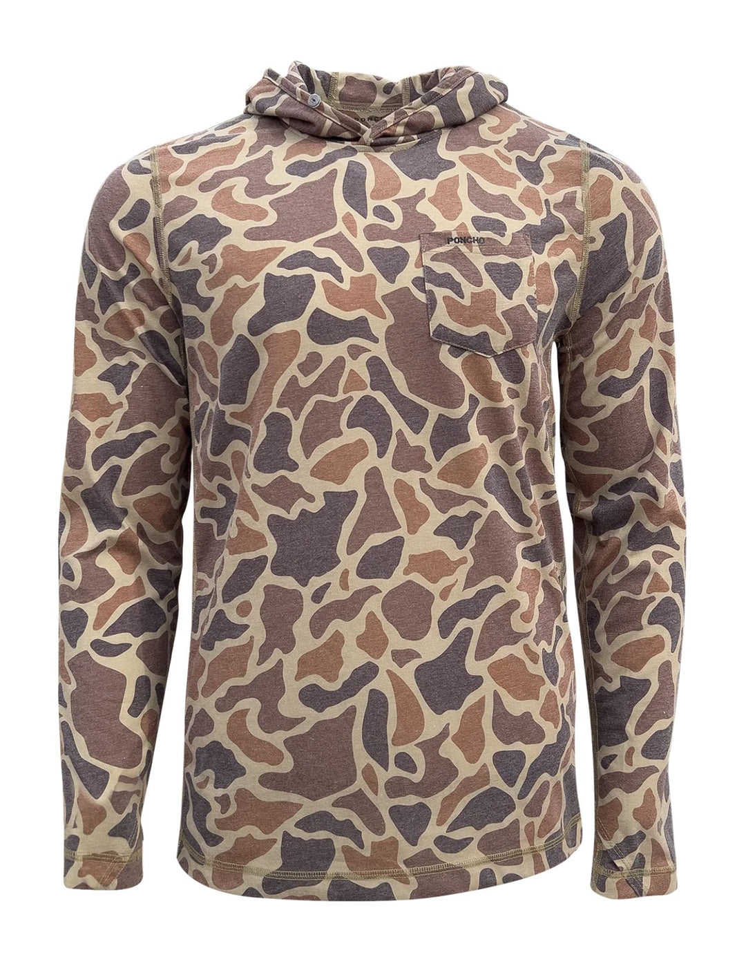 Poncho Mens Camo Performance Hoodie
