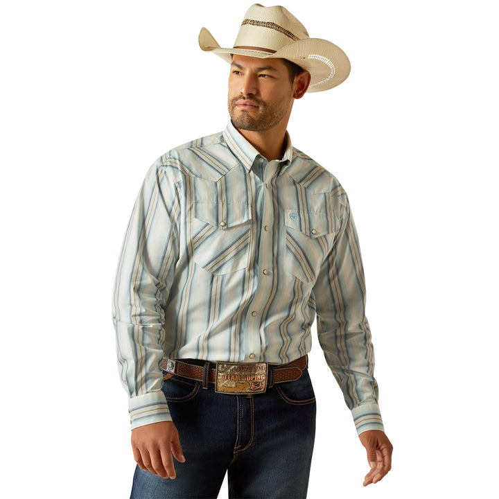 Ariat Mens Turquoise Pro Fulton Long Sleeve Shirt