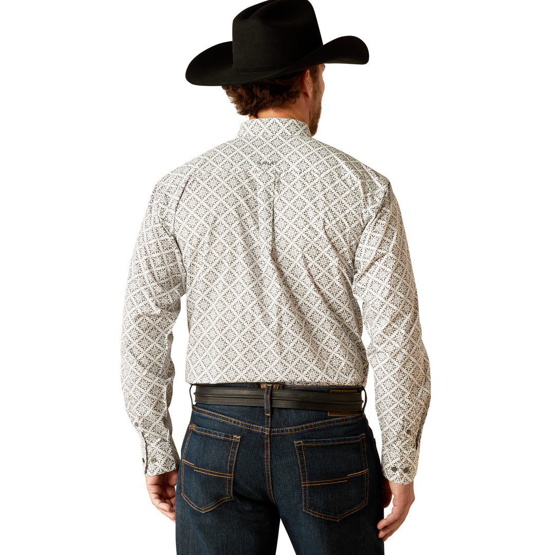 Ariat Mens White Jagger Long Sleeve Shirt