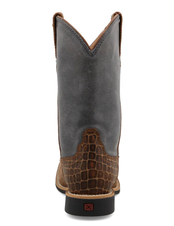 Twisted X Boys Top Hand Chocolate Dusty Blue Boots