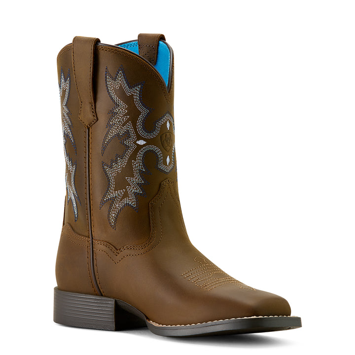 Ariat Boys Tombstone Wide Square Toe Western Boot
