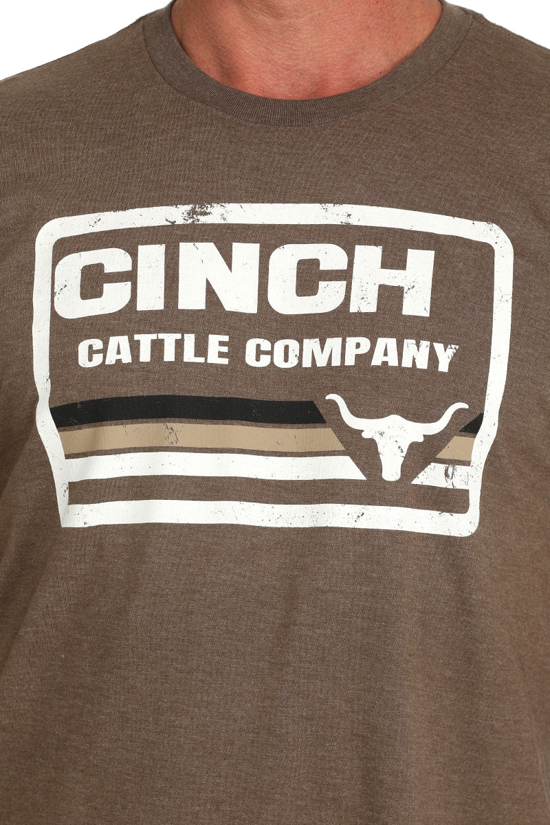 Cinch Mens Brown Logo T-Shirt