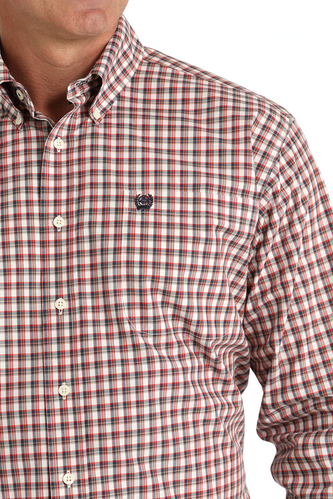 Cinch Mens Plaid Long Sleeve Shirt