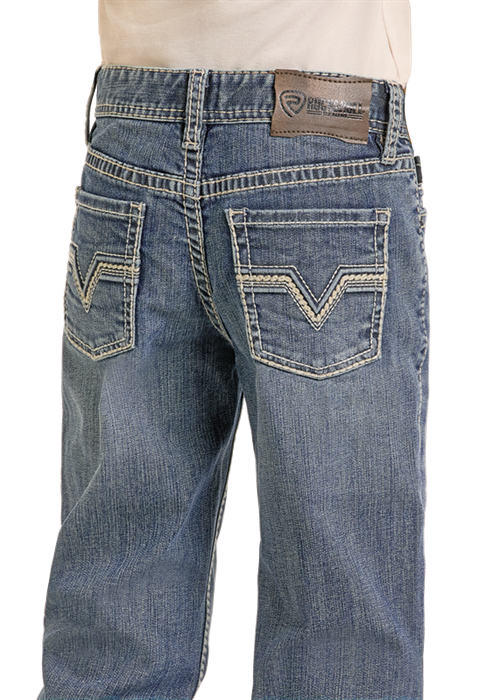 Panhandle Boys Regular Fit Two Tone Signature Bootcut Jeans