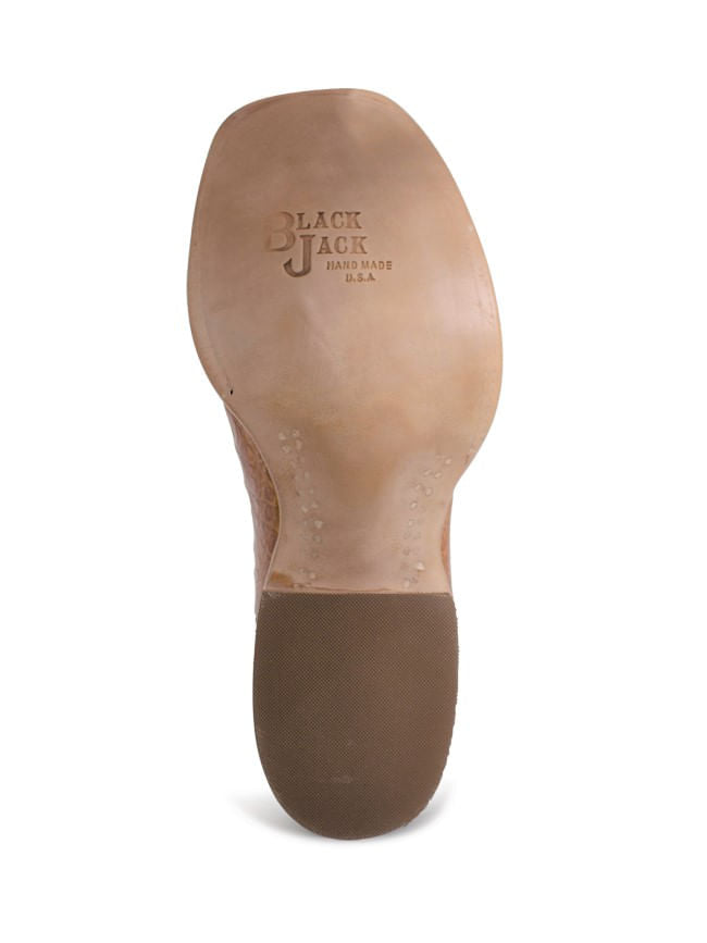 Mens Black Jack Caiman Crocodile Texas Star