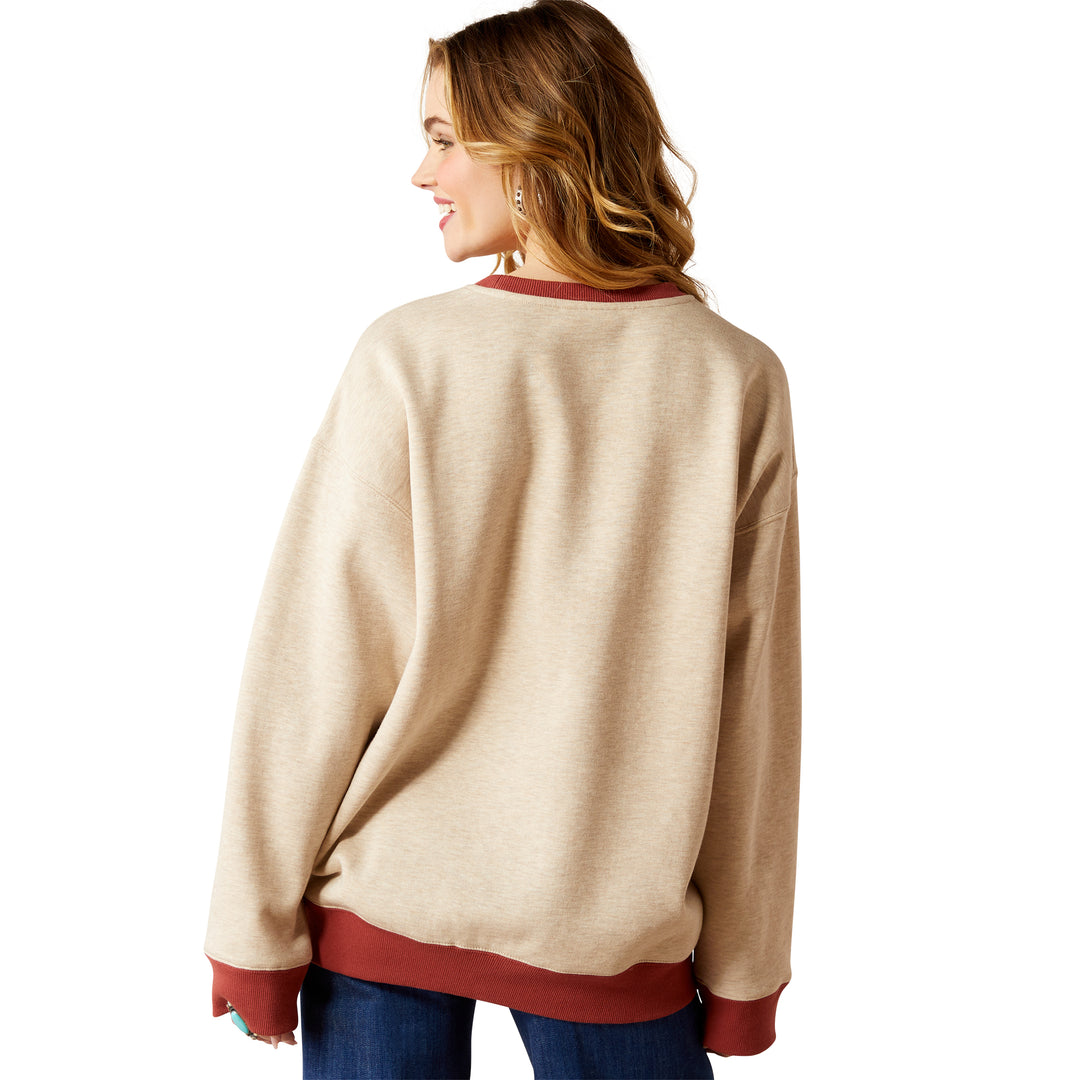 Ariat Womens Roughstock Oversized Crew Sweatshirt