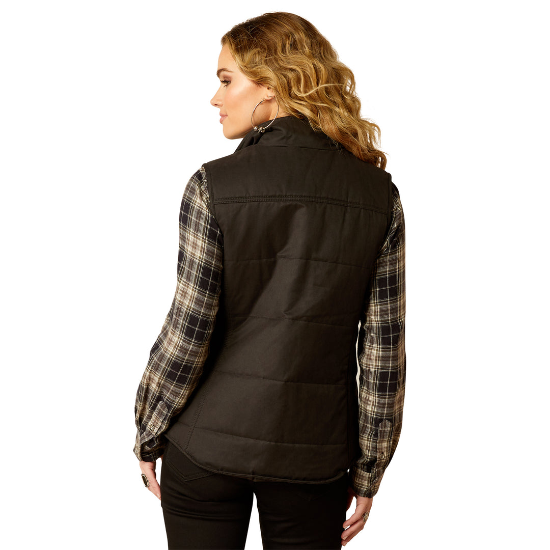 Ariat Womens Black Grizzly Quilted Vest