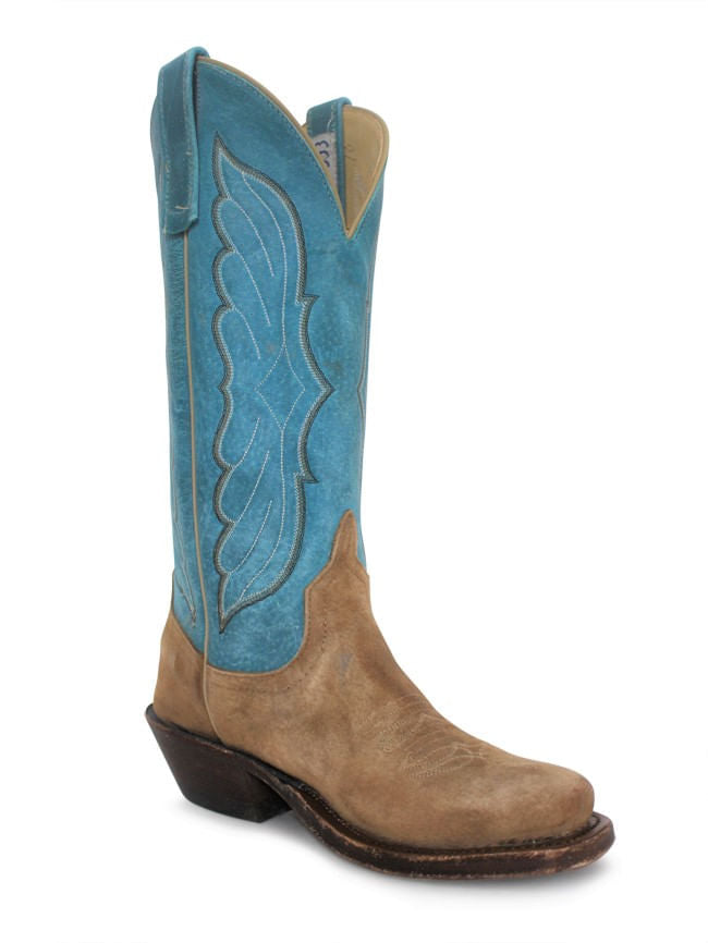 Ladies Anderson Bean Mesquite Smoked Bacon Turquoise Boots