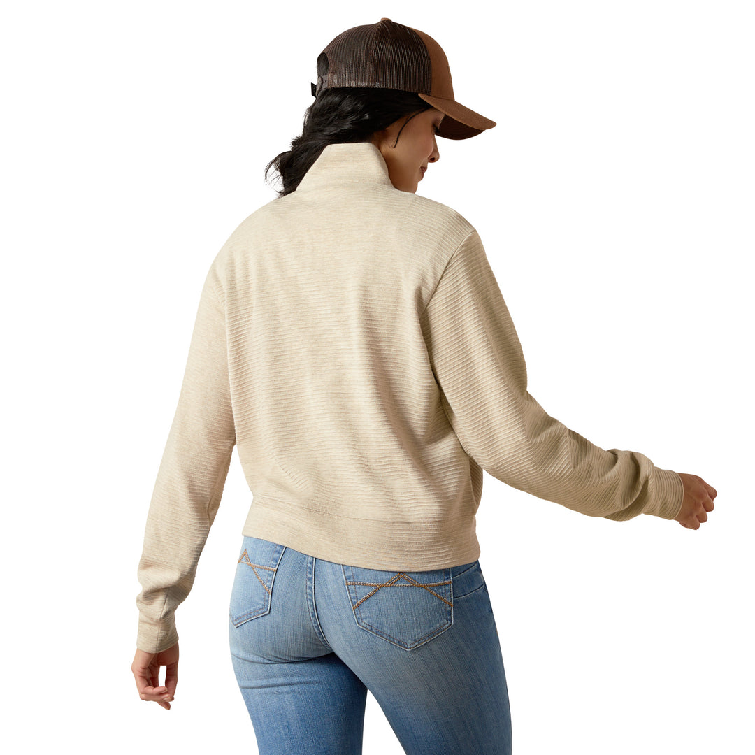 Ariat Womens Oatmeal High Noon 1/2 Zip Pullover