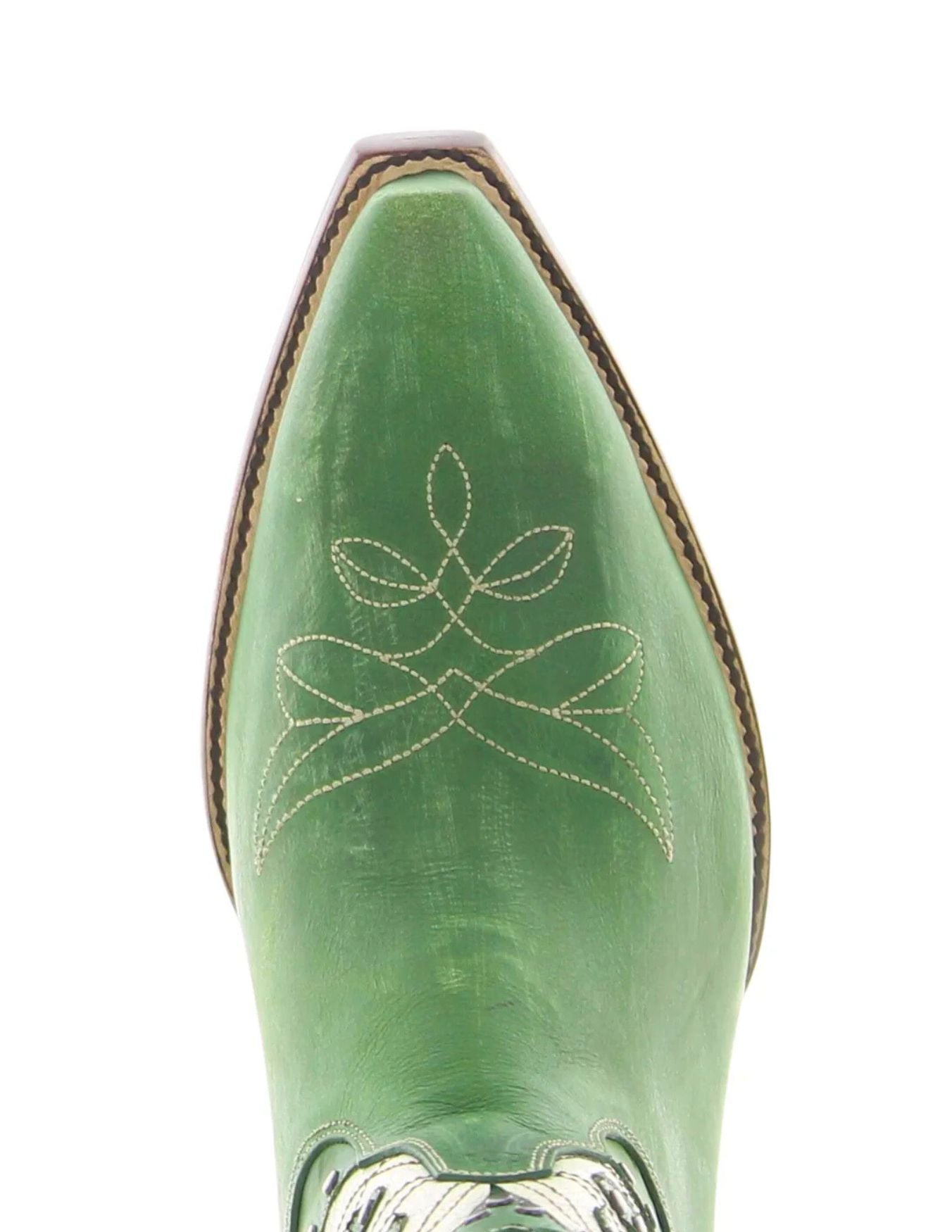 Old Gringo Womens Yippee Ki Yay Amity Green Crackled White Boots