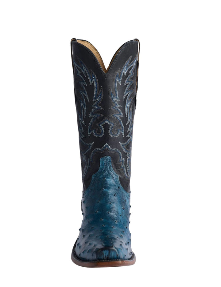 Lucchesse Mens Elgin Navy Ostrich Boots
