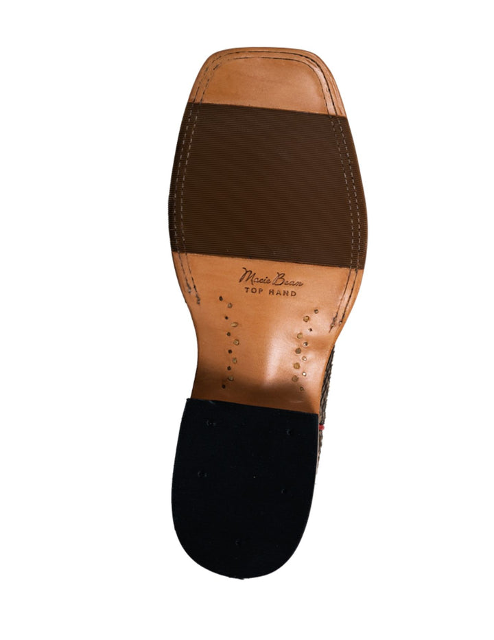 Macie Bean Womens Top Hand Python Square Toe Boots