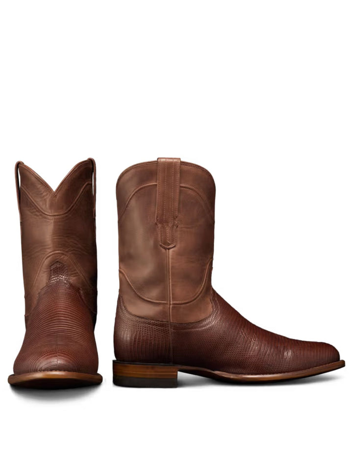 Tecovas Mens The Earl Hickory Lizard Boots