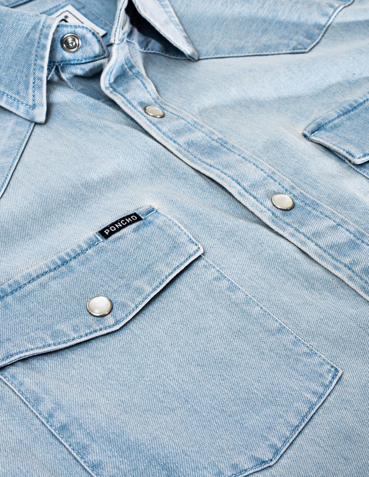 Poncho Mens The Right to Bare Arms Denim Shirt