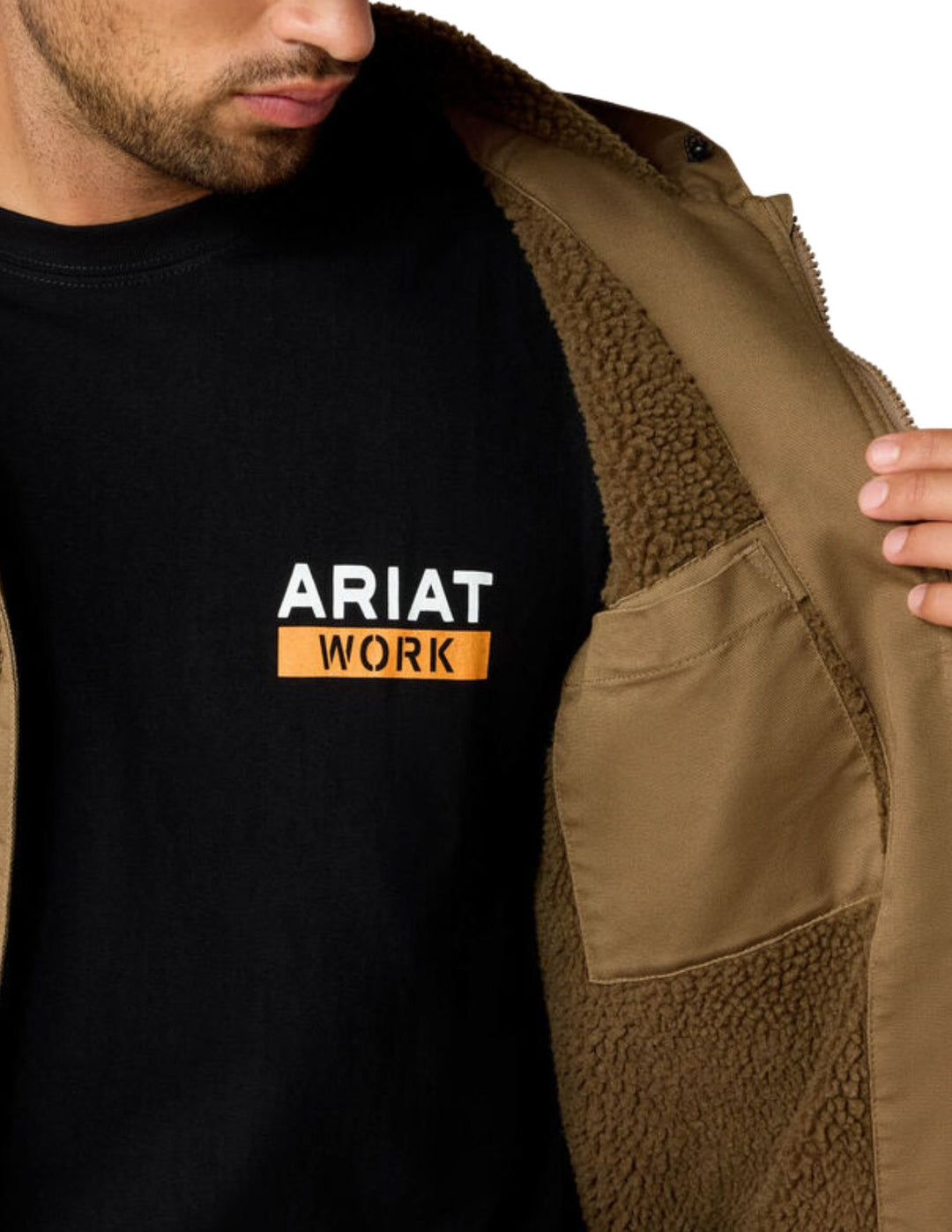 Ariat Mens Khaki Rebar DuraCanvas Jacket