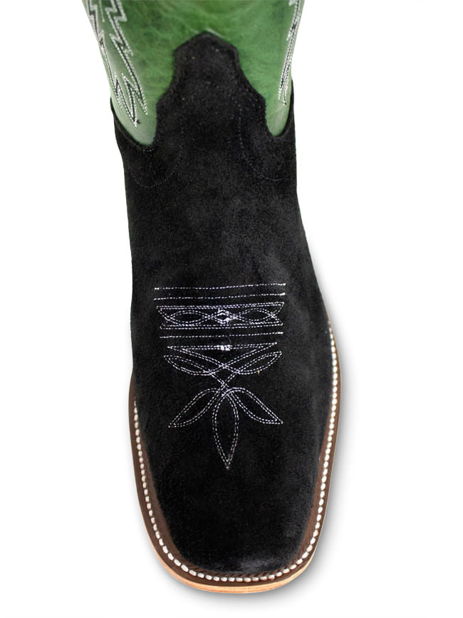 Mens Olathe Black Wyoming Roughout Boots