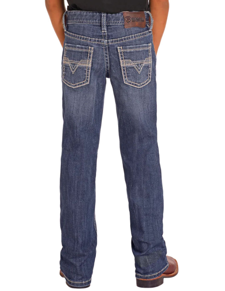 Panhandle Boys Regular Fit Two-Tone Stitch Bootcut Jeans