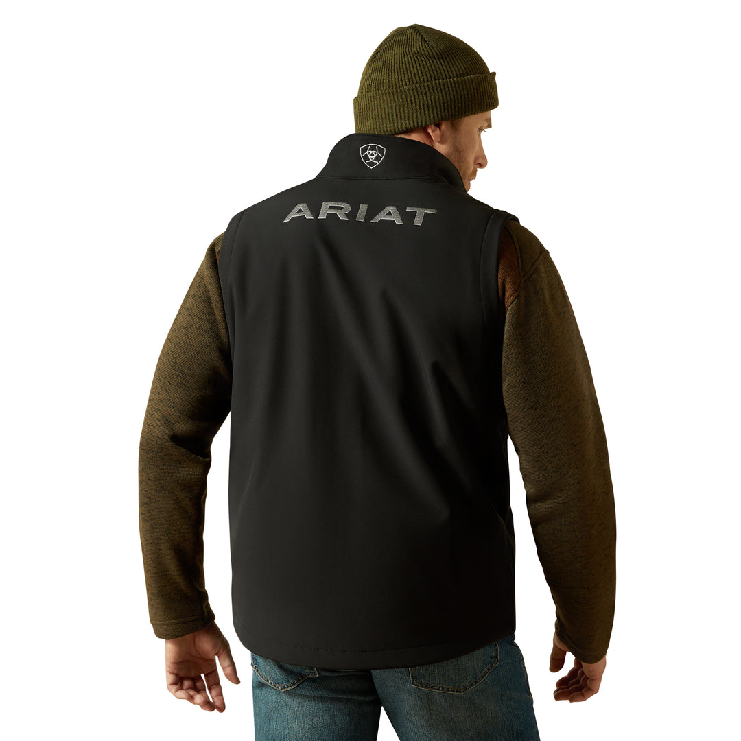 Ariat Mens Black Logo Softshell Vest